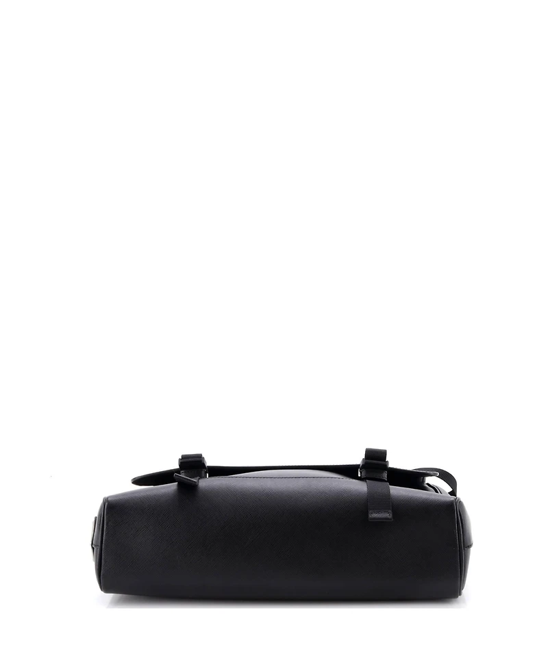 Pre-Owned Prada Large Buckle Messenger Bag Saffiano Leather