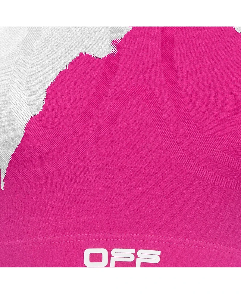 Pre-Owned Off-White Women's Logo Print Jersey Crop Top