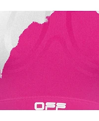 Pre-Owned Off-White Women's Logo Print Jersey Crop Top