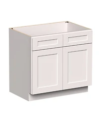 Boyel Living 36" Sink Base Cabinet Kitchen Cabinet with Solid Wood Frame, Soft-Close Hardware, Low-voc, Uv Finish