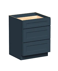Boyel Living 27 Inch Wide 3-Drawers Base Cabinets, Ready to Assemble Kitchen Cabinet with Solid Wood Frame, Soft-Close Slides and Hinges