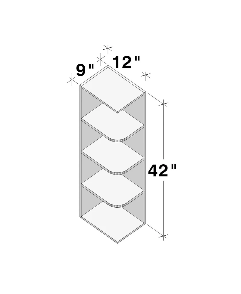 Boyel Living Wall Shelves, Ready to Assemble Kitchen Open Shelves Solid Wood Frame 3 Adjustable Storage
