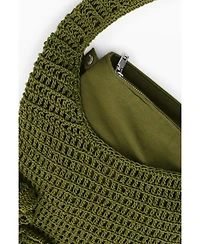Desigual Women's Crochet Bag with Flowers