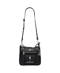 True Religion Moto Zip Top Hobo Bag with Lock Pocket Charm - Convertible Shoulder bag