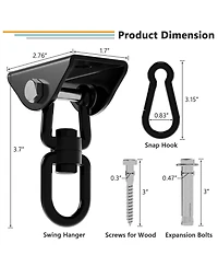 Piscifun 1200 Lb Capacity 360 Rotating Stainless Steel Hammock Hanging Kit