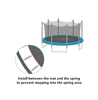 Yescom Trampoline Pole Foam Sleeves and Trampoline Net Kit, 24 Pcs 1.26" Inner Outdoor Pvc Trampoline Pole Covers and 15 Ft Universal Trampoline Net