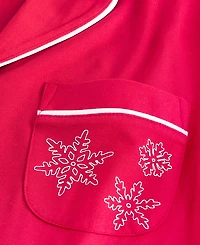 Charter Club Women's Long-Sleeve Button-Front Notched Sleep Shirt, Macy's Exclusive