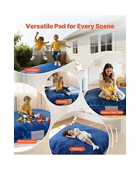 Sevorley Kids Sensory Crash Pad, 5 x 5 ft Foam Landing Mat with Washable Cover