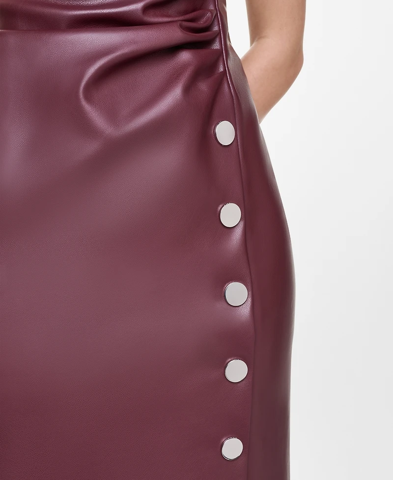 Dkny Women's Slvlss Jwlnck Ruched Cocktail Dress