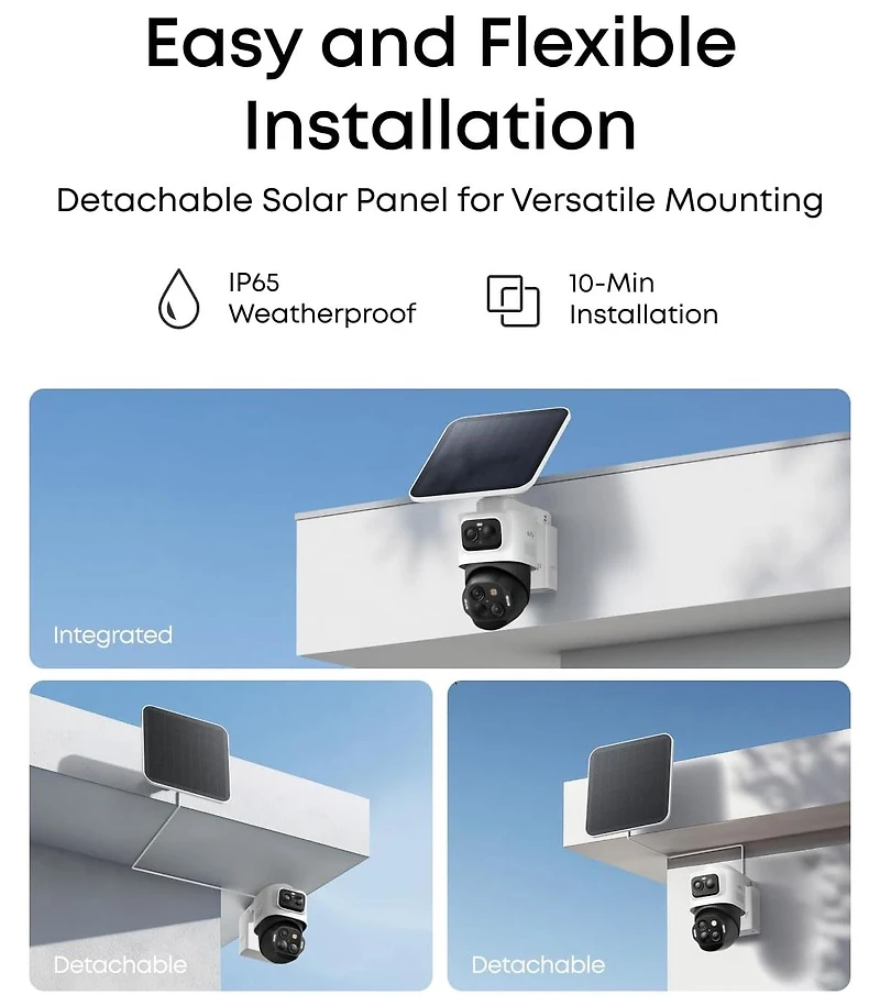 eufyCam S4 4-Cam Kit and Smart Display E10,4K Solar Camera Wireless Outdoor 360degree(s) View Ai Recognition 8X Zoom 0 Monthly Fee
