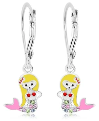 Chanteur Kids Mermaid Hypoallergenic Earrings for Girls with Sterling Silver Leverbacks