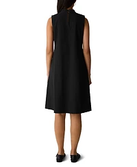 Eileen Fisher Petite Mock-Neck Sleeveless A-Line Dress
