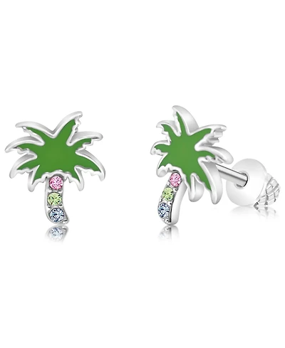 Chanteur Kids Palm Hypoallergenic Earrings for Girls with Surgical Titanium Screwbacks