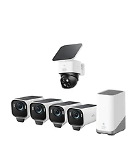 eufy Cam S3 Pro 4-Cam Kit + Solo Cam S340, Solar Camera Outdoor Wireless, 4K Max Color Night Vision, No Blind Spots