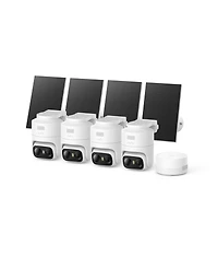 eufyCam C37 4-Cam Kit, Security Cameras, 360PTZ, Ai Tracking, 2K Solar Cameras, HomeBase Mini, Facial Recognition