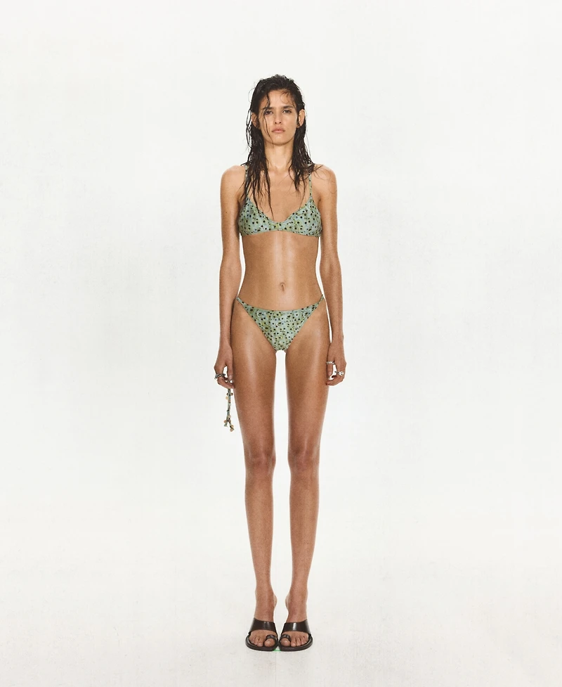 Mango Women's Beaded Brazilian Bikini Briefs