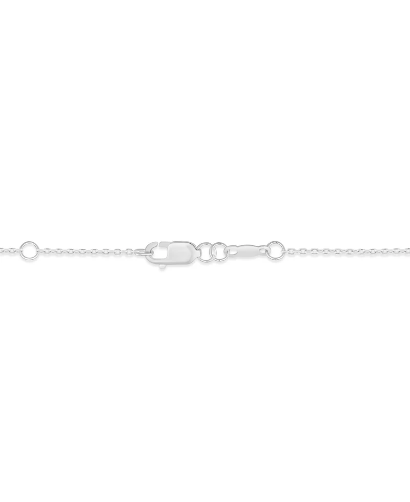 Macy's Lab-Grown Diamond 3-Stone Pendant Necklace (2 ct. t.w.) in 14k White Gold