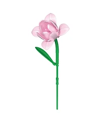Contixo BK08 Tulip & Iris Flower Bouquet Building Set, 428-Piece Pink & Blue Floral Brick Kit with Adjustable Stems, Creative Home Decor Gift, Ages 8+