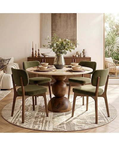 Maison Boucle Mid-Century Modern Dining Chairs Set of 4