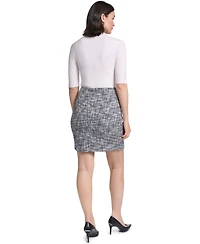 Calvin Klein Women's Tweed Plaid-Mini Skirt