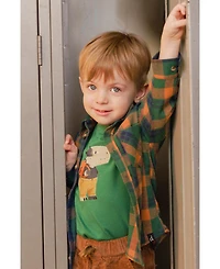 Deux par Deux Little and Big Boy 6-8 Long Sleeve Organic Cotton T-Shirt