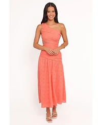Petal and Pup Women's One-Shoulder Eyelet Corinne Maxi Dress