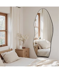 Antok Full Length Mirror, 68"x26" Irregularly shaped Floor Mirror for Bedroom, Hanging Mounted for Living Room Cloakroom