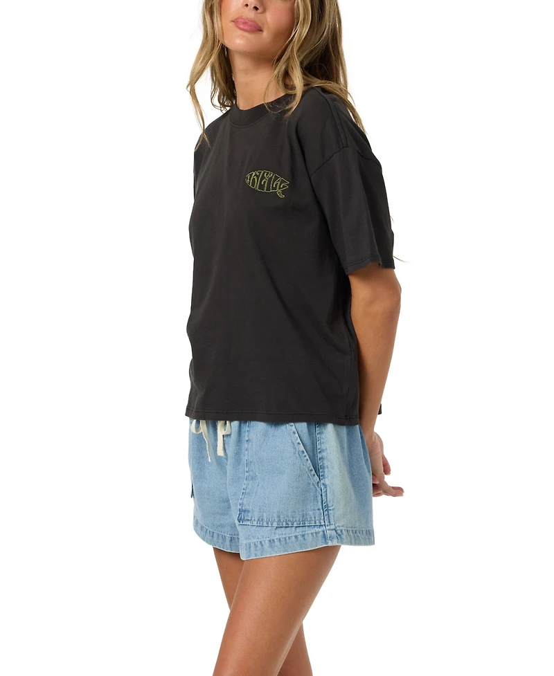 O'Neill Women's Board Crewneck Embroidered Easy T-Shirt