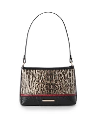 Brahmin Lorelei Calgary Leather Ocelot Small Shoulder Handbag