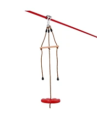 Sevorley 65 ft Backyard Zipline Kit for Kids and Adults, 500 lb Capacity, with Swing Seat and Handlebar