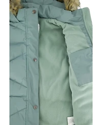 Deux par Toddler ( 2T to 5T ) Girl Long Winter Puffer Coat Sage
