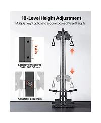 Sevorley Wall-Mount Lat Pull Down Machine 3-in-1 Cable Tower 500 lb