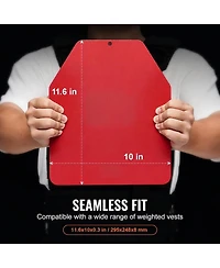 Sevorley 8.75 lb Weight Vest Plates, Pair of Contoured Steel Weighted Plates