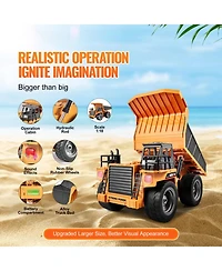 Sevorley 1:18 Scale 9-Channel Metal Bed 4WD Remote Control Dump Truck