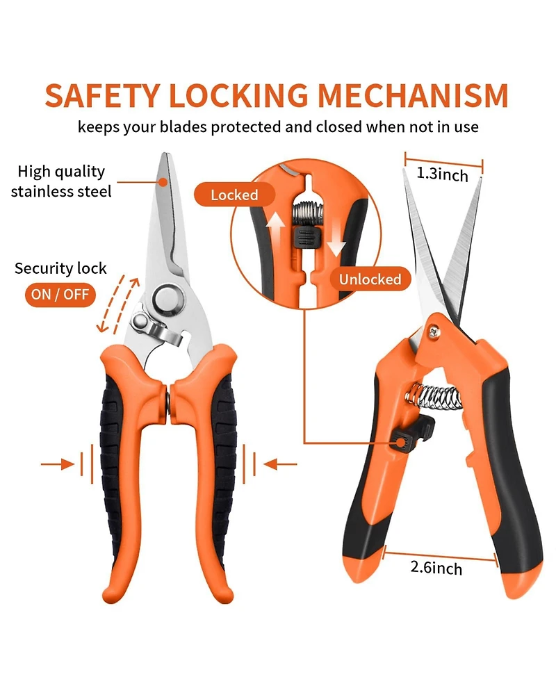 Xdovet Garden Pruning Shears Stainless Steel Tools