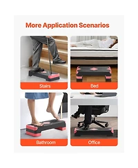 Sevorley Aerobic Exercise Step Platform, 28-Inch Adjustable Fitness Stepper with 4 Risers