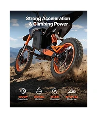 Sevorley Electric Off-Road Dirt Bike with Dual Suspension