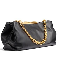 Donna Karan New York Poplin Extra-Large Leather Clutch