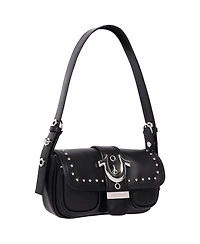 True Religion Women's Smooth Moto Studded Shoulder Bag