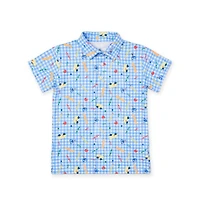 Florence Eiseman Big Boy ( 2T to 7 ) School Print Performance Knit Polo