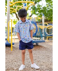Florence Eiseman Big Boy ( 2T to 7 ) School Print Performance Knit Polo