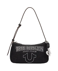 True Religion Women's Bling Logo Denim Shoulder Bag