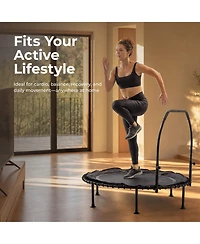 Sunny Health & Fitness Active 48-Inch Fitness Trampoline with Adjustable Handlebar