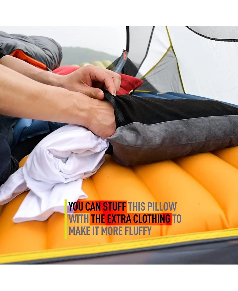 Piscifun Ultralight Down Camping Travel Pillow Removable Washable Cover Support For Hiking Backpacking