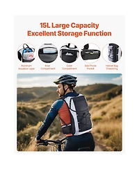 Sevorley 15L Insulated Hydration Backpack with 3L Tpu Water Bladder, Hiking Daypack for Running and Cycling