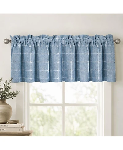 Kate Aurora Country Farmhouse Buffalo Plaid Baby Rod Pocket Window Valance