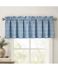 Kate Aurora Country Farmhouse Buffalo Plaid Baby Rod Pocket Window Valance
