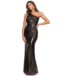 Xscape Women's Long Sequin One Shoulder Dress