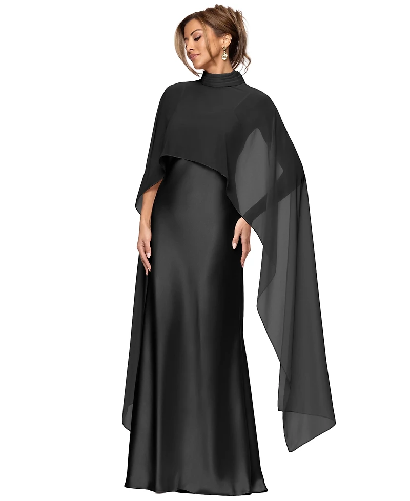 Xscape Women's Overlay Maxi Dress