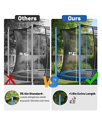 Yescom Pcs Trampoline Pole Foam Sleeves, 1.26 Inch Inner Diameter Outdoor Pvc Trampoline Pole Covers